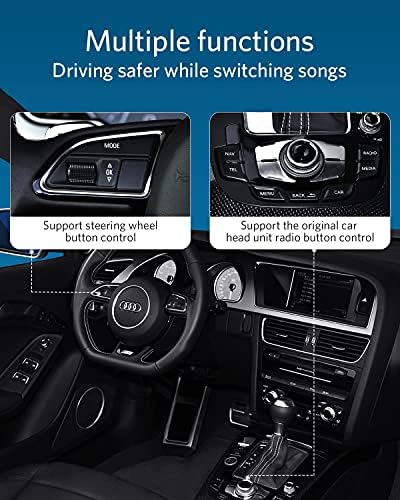 Адаптер за Airdual Airdual Car Bluetooth 5.0 APTX-HD за 30 пински iPod iphone музички интерфејс вклучуваат Audi Mercedes Volkswagen