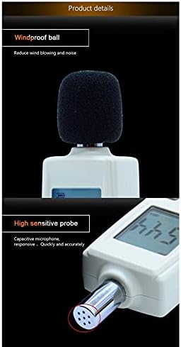 Тестер за мерач на бучава на дигиталниот звук на WYFDP 30-130DB во LCD екран на децибели со точност на задното осветлување до 1,5dB