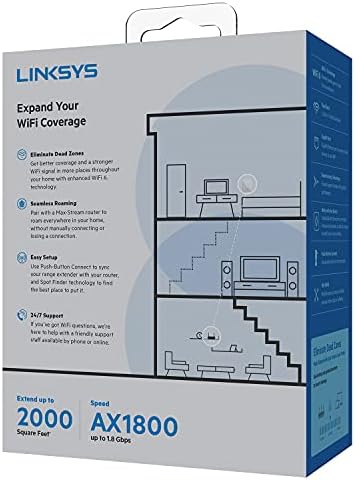 Linksys RE7350 Dual-Band Wi-Fi 6 Extender на безжичен опсег