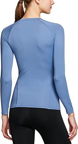 TSLA 1 или 3 пакуваат кошула за компресија за компресија на жени, ладно суво вклопување врвови за вежбање со долг ракав, салата за атлетски вежби за јога кошули