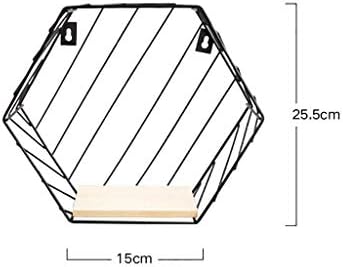 QTT лебдечки полици wallидна полица лебдечка полица, метална жица поставена со wallидови и дрвена декорација на полица за складирање