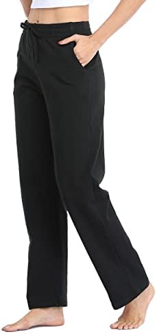 Вилит женски памук џемпери отворено дно спортски панталони со права нога салон атлетски панталони со џебови