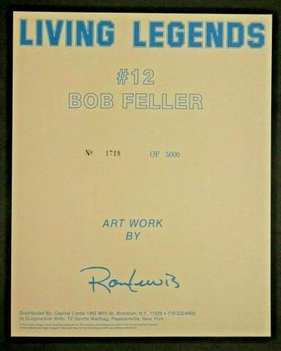 Lивеат легенди Боб Фелер потпиша 8х10 од Рон Луис со JSA COA - Автограмирани фотографии од MLB