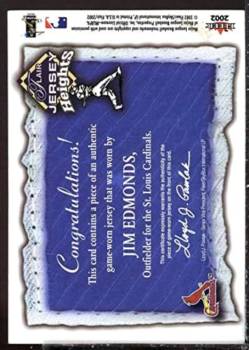 Imим Едмондс картичка 2002 Флер Jerseyерси Висини 9
