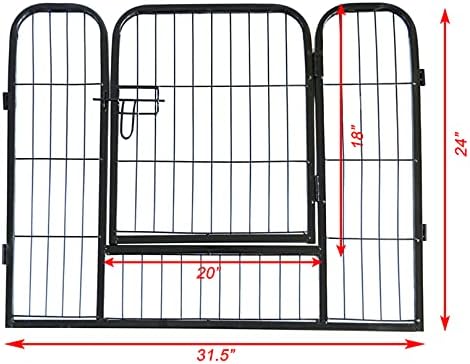 ZGHONG Преносни Преклопни Миленичиња Playpen, Миленичиња Playpen, Куче Вежба Пенкало Одгледувачница, 16 Панели 24 Висина Куче