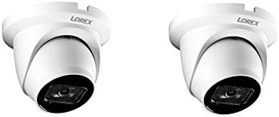 LOREX LNE9252B Внатрешен/Надворешен 4K Ultra HD Nocturnal 3.0 Smart IP Dome Camera, реално време 30fps, слушајте аудио, 150ft IR Night Vision, CNV, IP67, само камера, 4PK