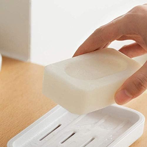 XJJZS Пластичен правоаголен сапун заштеда на сапун, фиока за држачи за бања за бројач за бања, туш, кујна