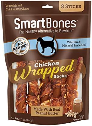 SmartBones Пилешко Завиткани стапчиња &засилувач; SmartSticks, Однесувајте Се Кон Вашето Куче На Суровини-Слободен Џвакање Направени Со Вистински Месо И Зеленчук