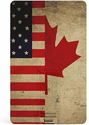 Гроздобер Американски И Канадски Знамиња КАРТИЧКА USB 2.0 Флеш Диск 32g/64G Шема Печатени Смешни
