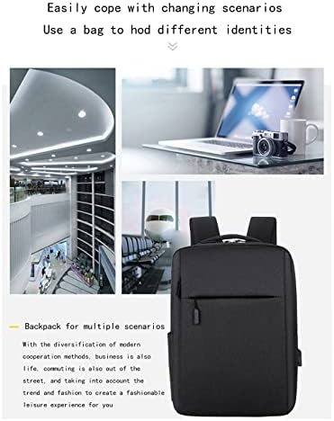 Патнички лаптоп ранец за мажи, компјутерска торба за колеџ отпорна на вода со USB порта, секојдневен пакет за бизнис