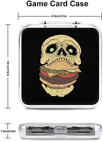 Scull Burger Game Card Case Case ChockProof Game Card Card Storader 6 Slots Storage Protective Box компатибилно со Switch Games