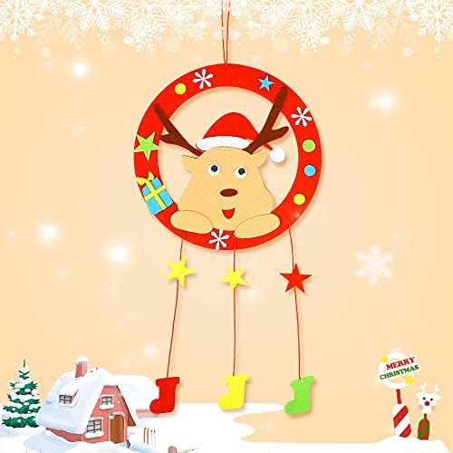 TODOZO Christmas Non Woven Wreath Hanging Decoration Door Hanging Decoration Manual DIY Material Bag Trim A Home Ornament