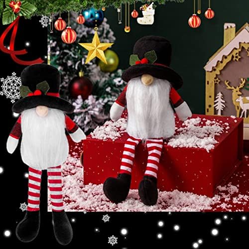 Божиќни украси долги нозе безлични кукли Европски и американски стил стариот човек приврзок подарок прозорец декорација Наутички декор на отворено