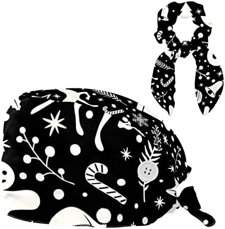 МУОУМ ОРГУИРА Caporationе, капа на капачињата за работни капачиња со копчиња и лакови за коса за жени, долга коса, Божиќ