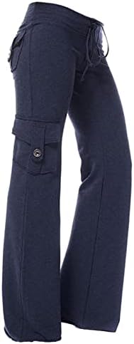 Women'sенски широки панталони за нозе 2023 модни јога хеланки со високи половини, обични тренинзи за џемпери меки панталони плус големина