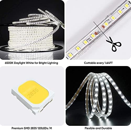 Производи за пакети за конектор за конектор со ладно бело бело 45м/150ft LED ленти за светла