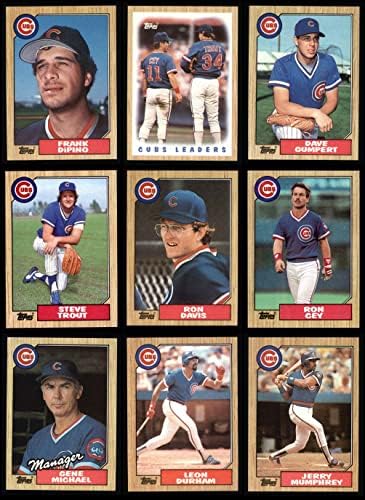 1987 Топпс Чикаго Кобиња скоро комплетен тим постави Chicago Cubs NM/MT Cubs