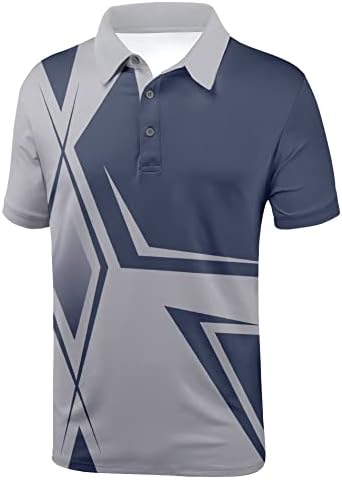 Scodi Mens Polo кошули Краток ракав Атлетски обичен голф Поло лето лето влага со маичка со кокошка маица