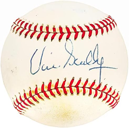 Вин Скули го автограмираше официјалниот NL Бејзбол Лос Анџелес Доџерс најавувач PSA/DNA AM17436 - Автограмски бејзбол