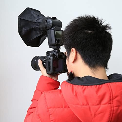 Softbox за камера, Photography Softbox најлон октагонален 20см со преклопен светлосен дифузер со меко -кутија со торба за складирање за фотографија