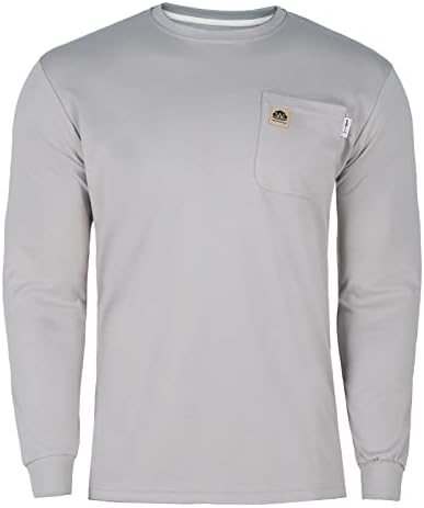 Workweya машки ФР кошули 6.5oz лесен долг ракав отпорен на маица NFPA 2112/CAT2