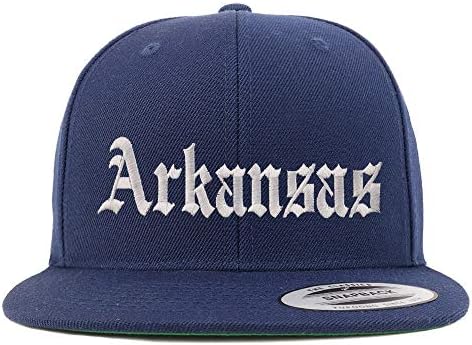 Трендовски Облека Продавница Арканзас Држава Стариот Англиски Везени Flatbill Snapback