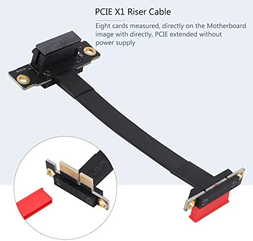 Aebukgl pcie x1 Riser Cable Diual Angle PCIE 3.0 X1 до X1 кабел 8Gbps PCI 1x Riser картичка - 10см