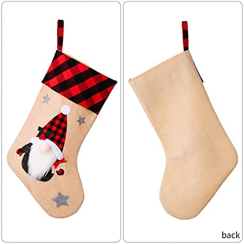 Големи чорапи бонбони Божиќни украси Дома одмор Божиќни забави Декорации што висат bellвонче за вратите