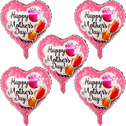 10 парчиња Балони За Забави За Денот На Мајката Украси За Забави За Забави Срцева Фолија Миларни Балони За Среќен Ден На Мајката Најдобра Мајка Досега Украси За Роде