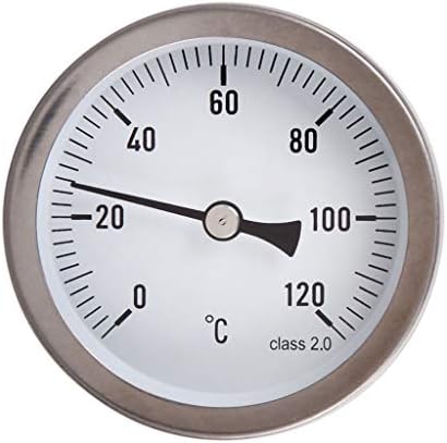 Водмб Аналоген Термометар 63мм Бирање хоризонтален Термометар Хоризонтален Термометар Алуминиумски Температурен Индикатор За Бирање 0-120°C