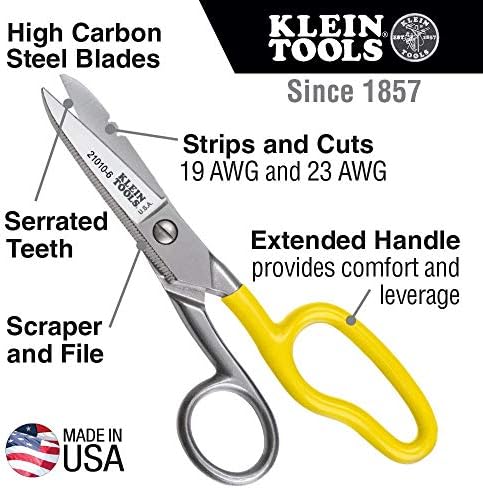 Klein Tools 46039 Кабел Сплицер Комплет со Snip Snip & Jonard Tools M-216C/EX, отпорен на удар може да се клучи