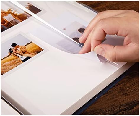 Tomyeus Фото албум Креативен паста тип со голема капацитет бела хартија црна хартија внатрешна страница семејна фото албум DIY рачно