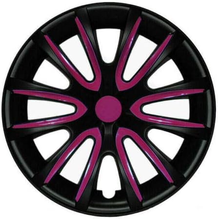 Hubcaps OMAC 15 инчи за Ford EcoSport Matt Black и Violet 4 компјутери. Покривање на бандажи на тркалото - капачиња за центри - Замена на