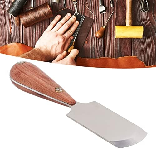 Кожен нож, лак челик кожен нож за кожен кожен кожен кожен нож за скицирање со дрвена рачка за DIY кожа