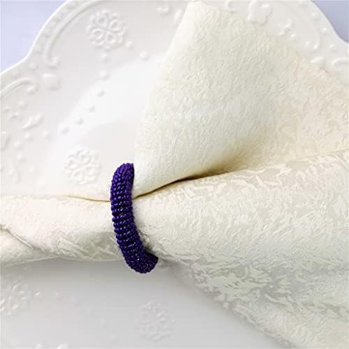 N/A прстени за крпи 12 парчиња домашен декор Фебтички украс за трпезариска трпезариска табела за салфетка прстен крпа