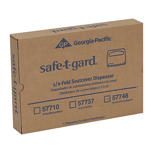 Безбедно-Т-Гард 1/2 преклопување на тоалетот за покривање на тоалетот од GP Pro; Црна; 57748; 16.375 W x 2.500 D X 11.750 H