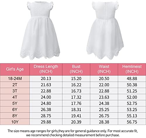 Топофилија Девојки Бели Дупчиња Фустани, Мало Дете Краток Ракав Линија Секојдневен Памучен Фустан