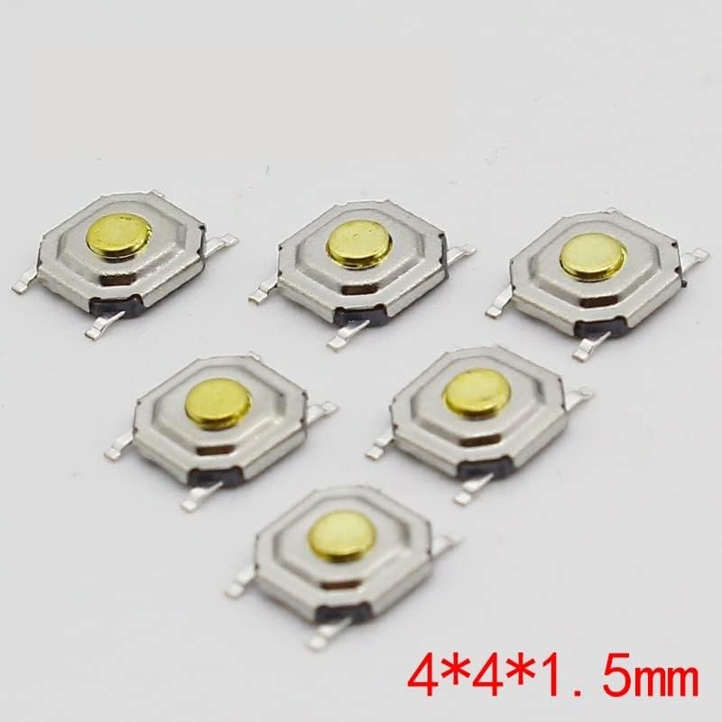 Копче за тактилна тактилна тактилна тактика 100PC/lot SMD 4 * 4 * 1,5mm 4x4x1.5mm тактилна тактика тактика за копче Микро прекинувач