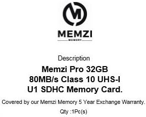 MEMZI PRO 32gb Класа 10 80MB/s Sdhc Мемориска Картичка За Никон Coolpix L840, L830, L820, L810, L620, L610, L340, L330, L320, L120,