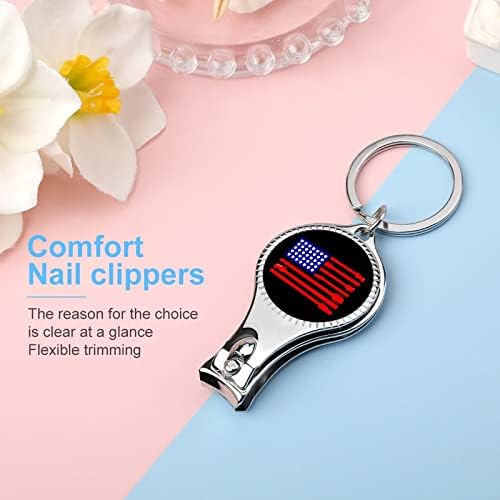 Гитара Американско Знаме Машинка За Нокти Пренослив Метален Секач За Нокти Со Турпија За Нокти За Мажи Жени