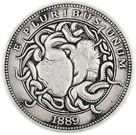 Длабока резба врежана 1889 година 骷髅 Собирање на колекција Колекција Колекција Колекција Комеморативна монета