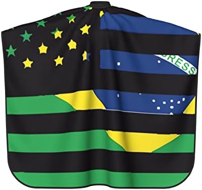 Бербер Кејп Професионална Фризура Салон Капи, Американски Бразил Знаме Голем Бербер Кејп Шал Со Еластична Вратот ЗА САМ Фризура