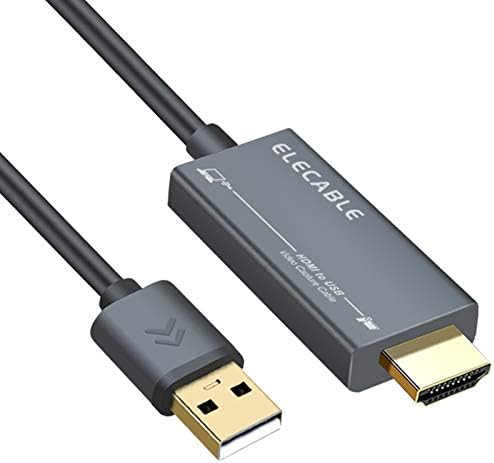 Електричен HDMI до USB или USB C тип C/Thunderbolt видео кабел за адаптер за снимање, 1080p HD рекорд игри, стриминг, настава, видео конференција за компјутер, ТВ, PS4/PS5, Switch, Xbox и повеќ