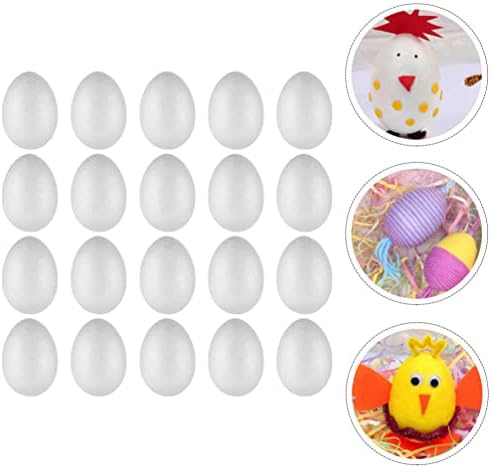 Домашен декор од кабилок 20 парчиња пена јајце сликарство јајца бело занает јајце за пролет велигденски занает рачно изработено DIY сликарство