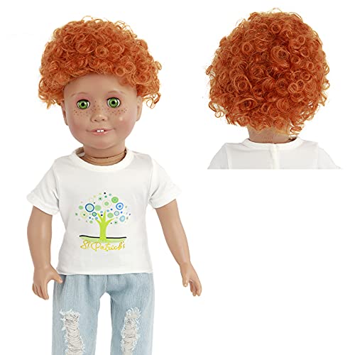 Перики за кукли Аидола за 18 '' Американски кукли за момчиња, девојки подароци отпорна на топлина за кратка коса за замена на косата за 18 '' кукли DIY Изработка на снабду