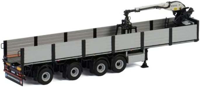 WSI за приколка за тули 4 оски Транспортер од тули 1/50 Diecast камион претходно изграден модел