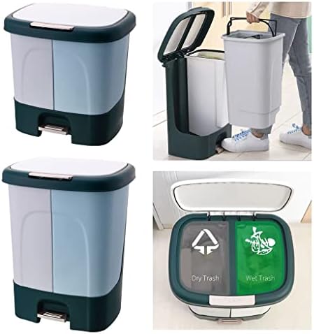 SLSFJLKJ Кујна Бања тоалет за отпадоци може да сортира отпад за отпадоци за отпадоци Двојно одделение Влатно суво раздвојување домашна канцеларија