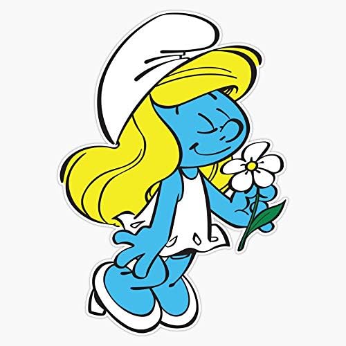 Leyland Designs Smurfette налепница на отворено винил налепница за прозорци, браници, лаптопи или занаети 5 “