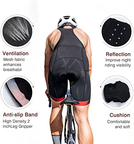 Сантички машки велосипедизам Бибс шорцеви циклуси носат хулахопки 4D поставени панталони за велосипеди за велосипеди