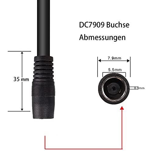 iHaospace DC7909 y Splitter Продолжен Кабел, DC 7909 Машки ДО 2x Dc 8mm Женски Конектор Соларен Полнеж Продолжен Кабел 2M/ 6.56 FT Компатибилен СО Gz Џекери Електрана Соларсага 60/80 /100/200 В